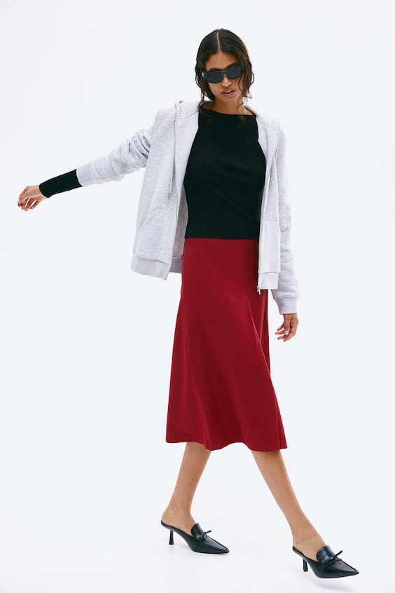 HM Geripptes Shirt Mit U-Boot-Ausschnitt