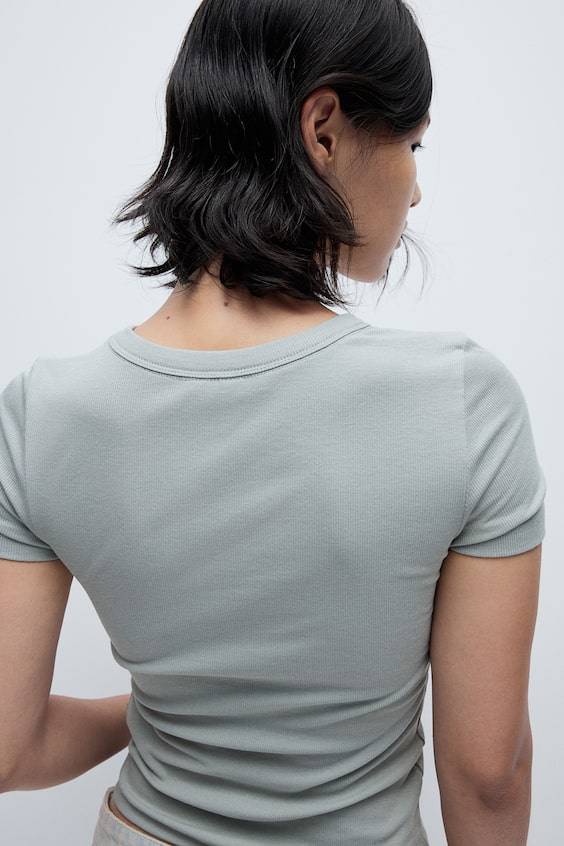 HM Geripptes T-Shirt