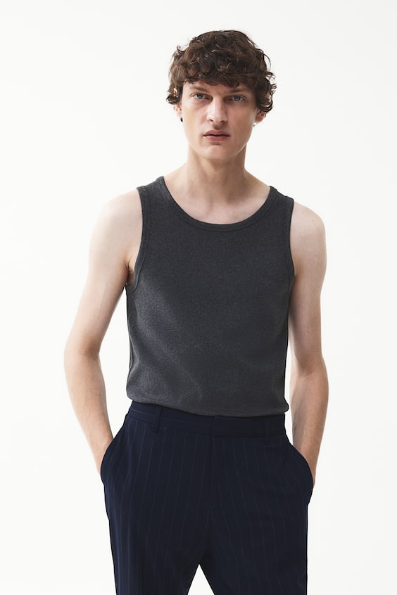 HM Geripptes Tanktop In Slim Fit