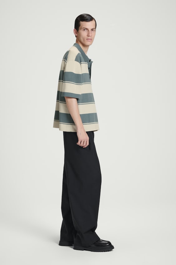 HM GESTREIFTES OVERSIZED-POLOSHIRT