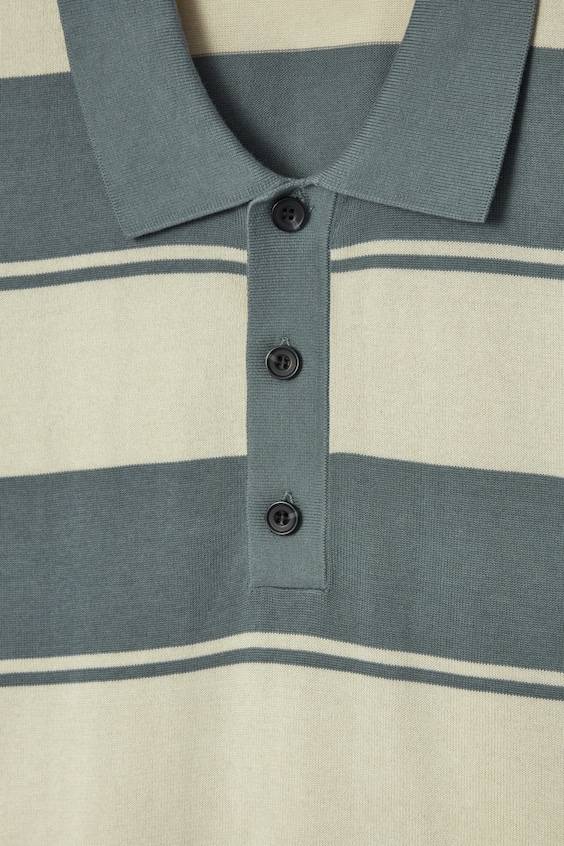 HM GESTREIFTES OVERSIZED-POLOSHIRT