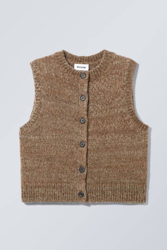 HM Gestrickte Weste Aus Wollmischung
