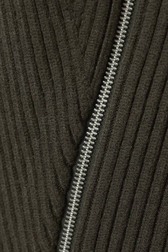 HM Gestrickter Zip-Cardigan Mit Schmaler Passform