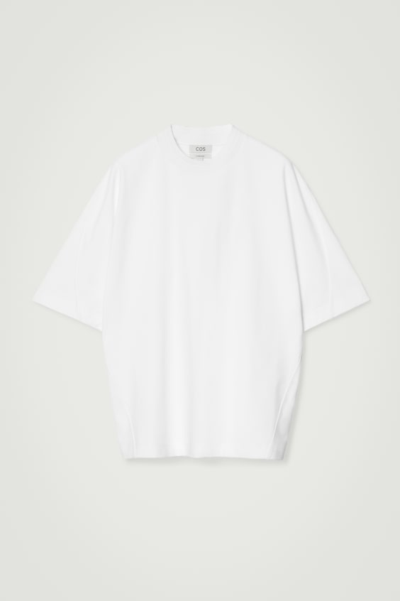 HM GEWICHTIGES OVERSIZED-T-SHIRT MIT KRAGEN