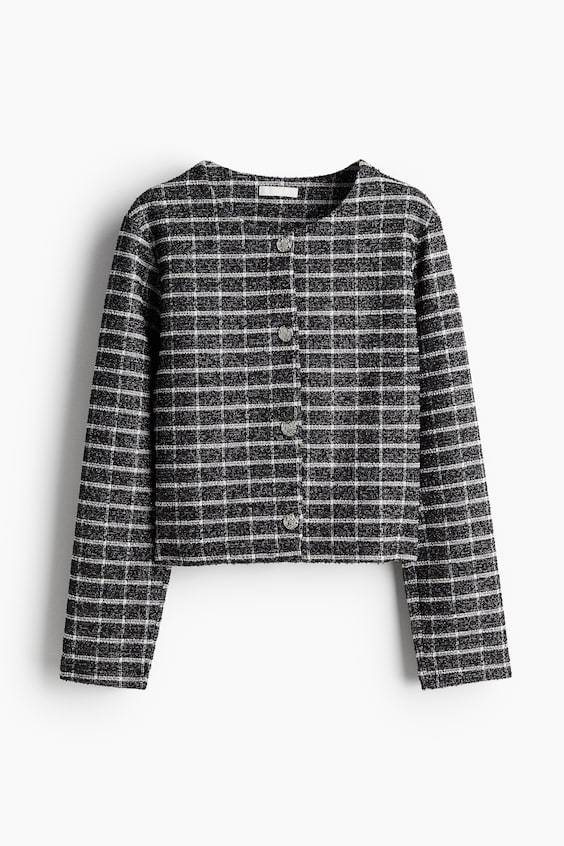 HM Glitzernder Jersey-Cardigan Mit Struktur