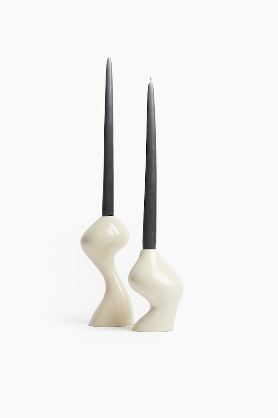 HM Großer Kerzenständer Aus Steingut