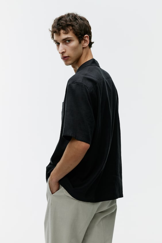 HM Hemd Aus Leinenmischung