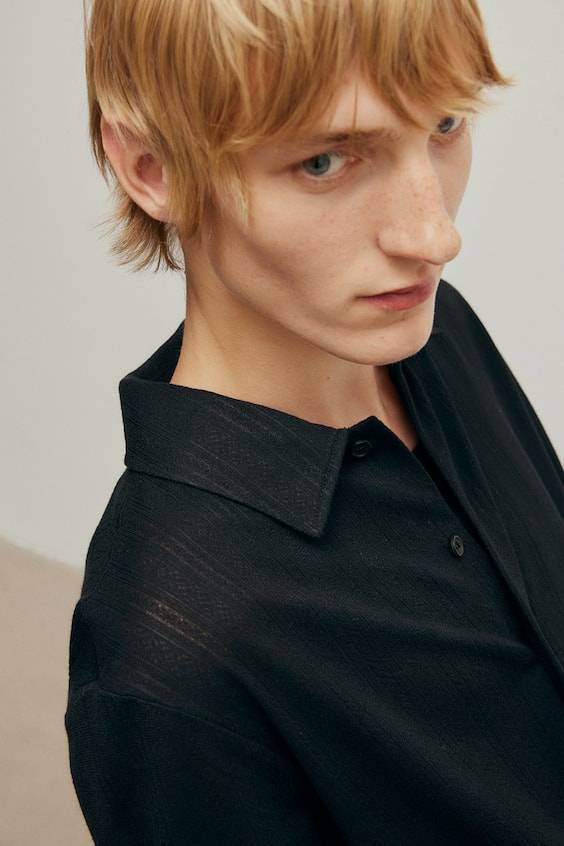 HM Hemd Aus Spitzenjersey In Regular Fit