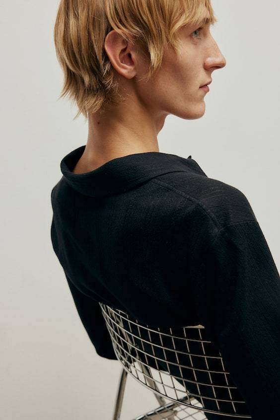 HM Hemd Aus Spitzenjersey In Regular Fit