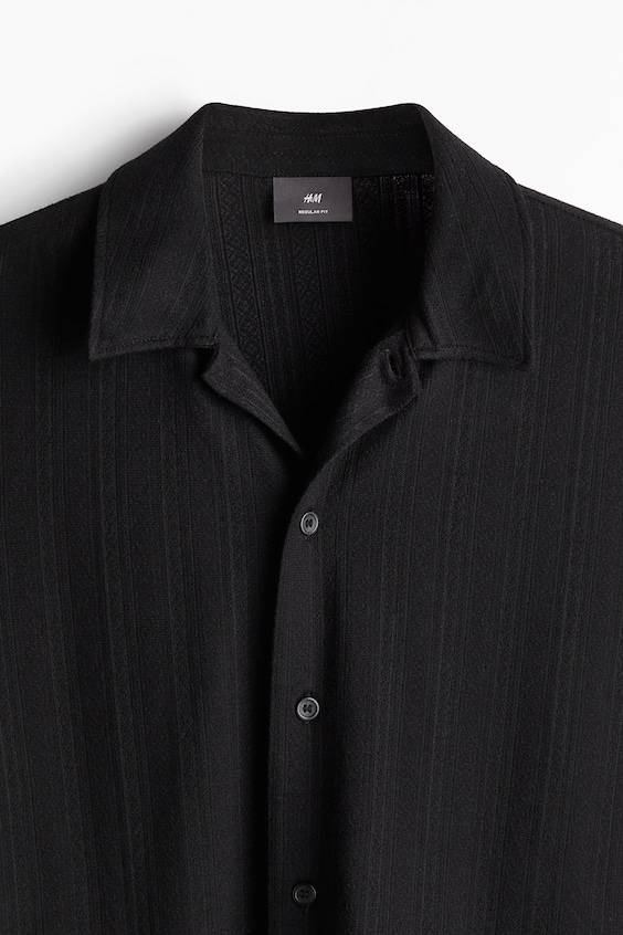 HM Hemd Aus Spitzenjersey In Regular Fit