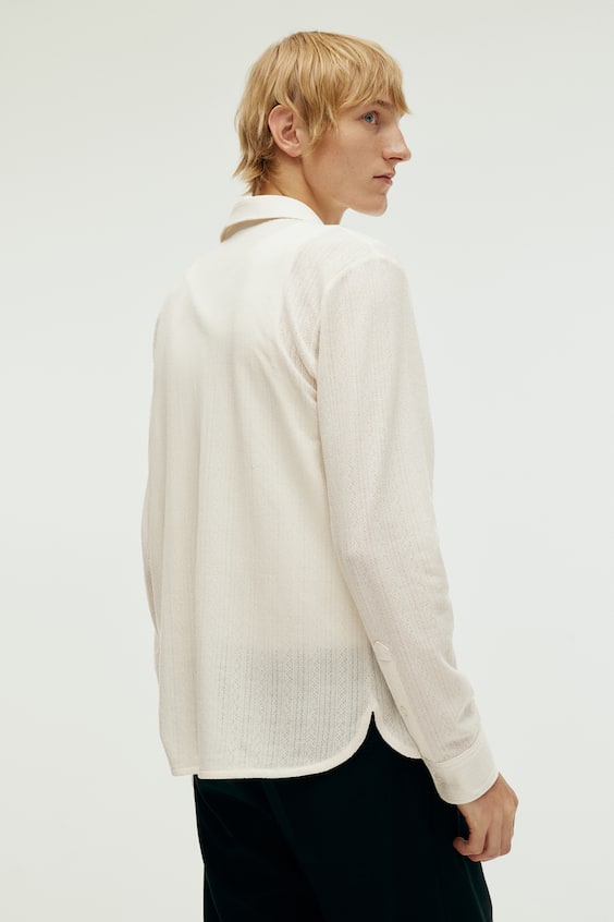 HM Hemd Aus Spitzenjersey In Regular Fit