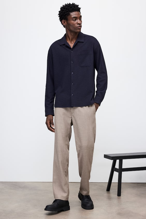 HM Hemd Mit Struktur In Loose Fit