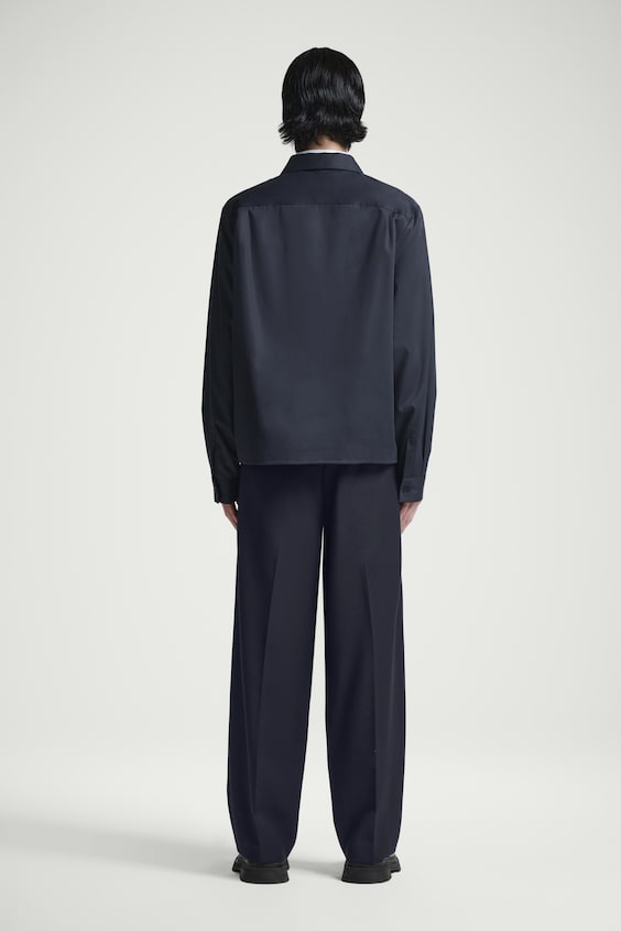 HM HEMDJACKE AUS TWILL MIT REISSVERSCHLUSS