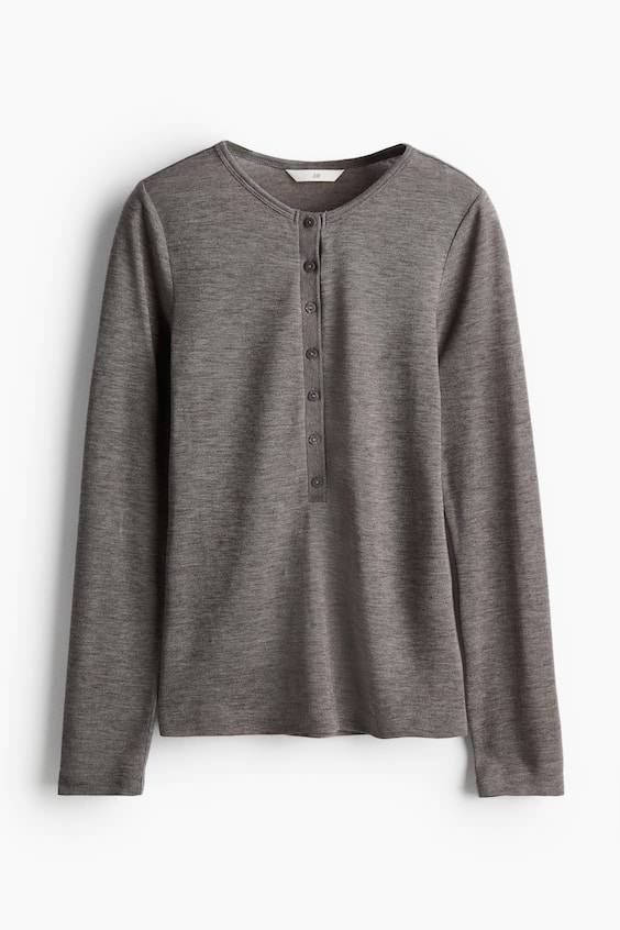 HM Henleyshirt In Feinstrick