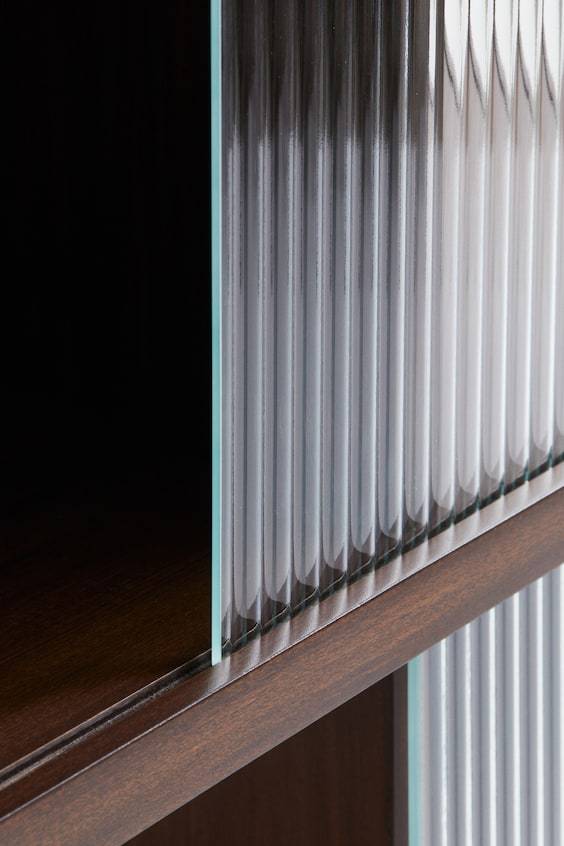 HM Holzschrank Mit Glastüren