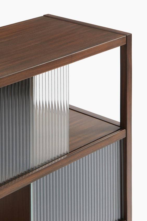 HM Holzschrank Mit Glastüren