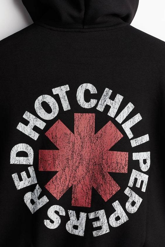 HM Hoodie mit Print Oversized Fit