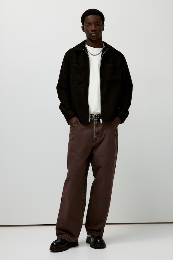 HM Hose aus Canvas im Baggy Style