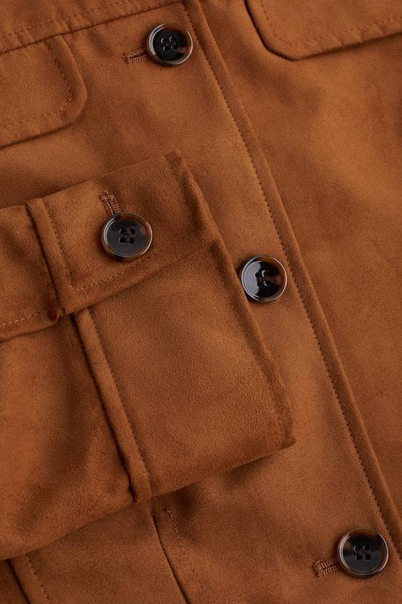 HM Jacke Aus Einem Angerauten Stoff