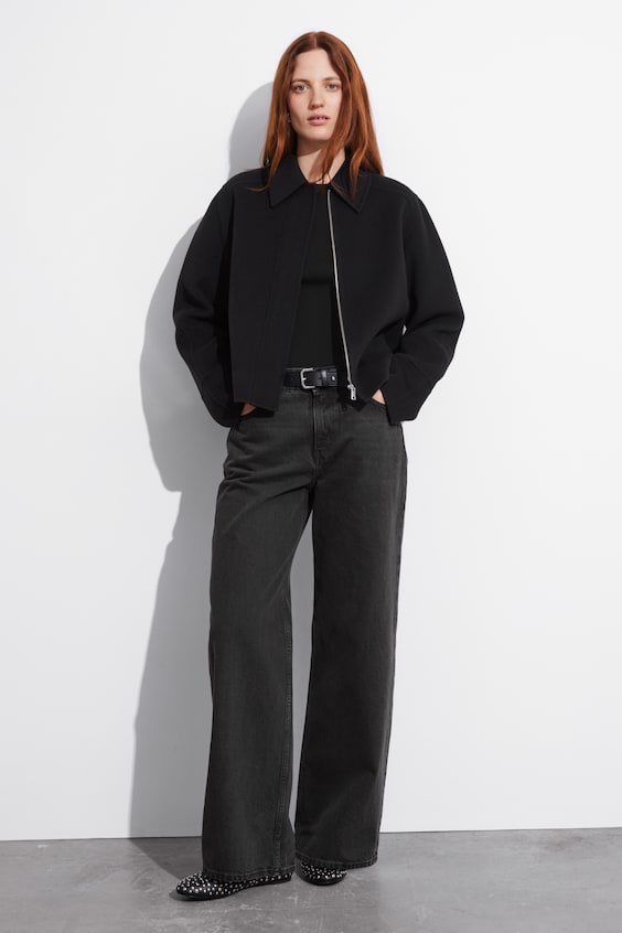 HM Jacke Aus Wollmischung Mit Kragen