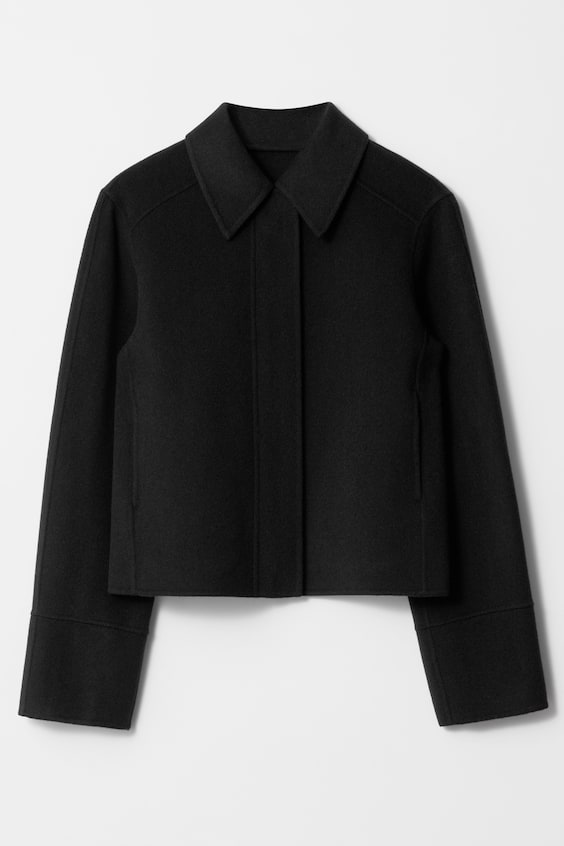 HM Jacke Aus Wollmischung Mit Kragen