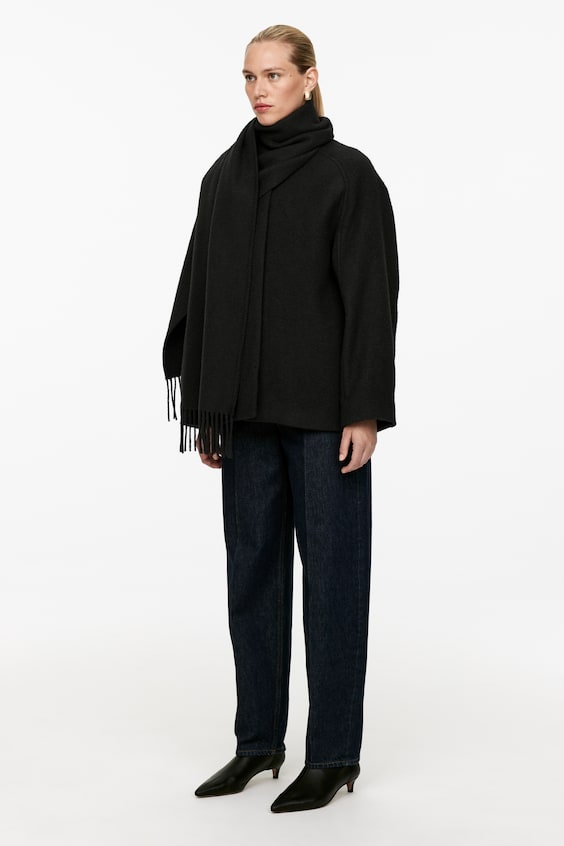 HM Jacke Mit Fransenschal