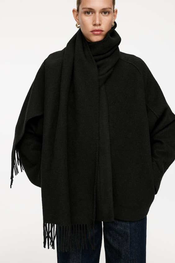 HM Jacke mit Fransenschal