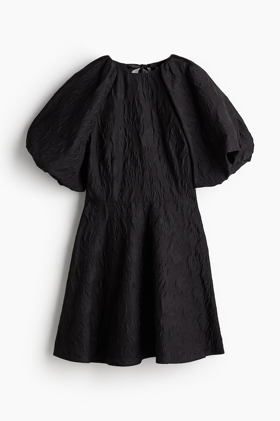 HM Jacquardkleid Mit Bindebändern Im Rücken