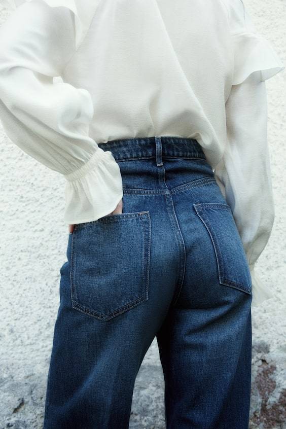 HM Jeans Mit Bügelfalten