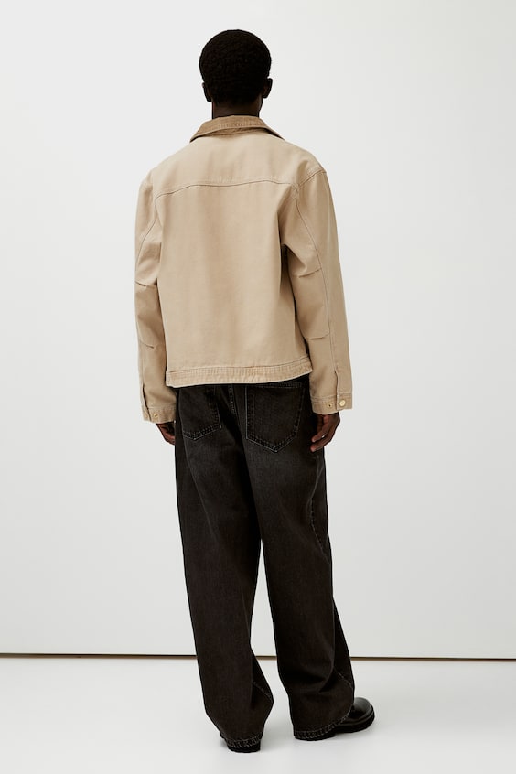 HM Jeansjacke Mit Cordkragen In Regular Fit