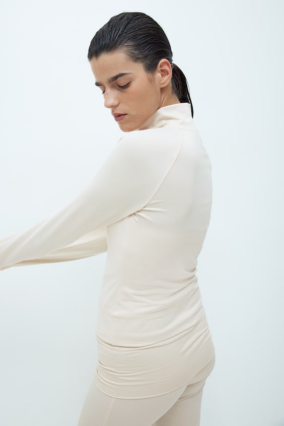 HM Jersey-Cardigan Mit Reißverschluss