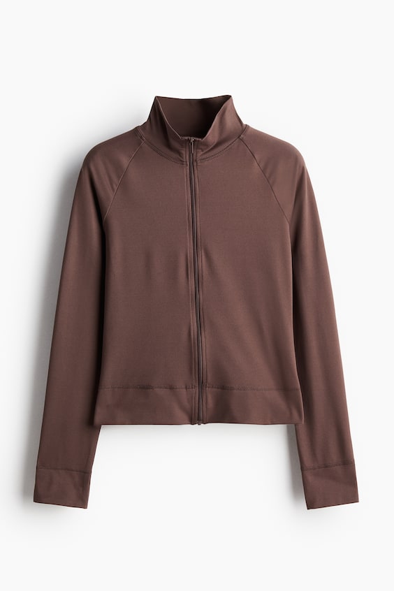 HM Jersey-Cardigan Mit Reißverschluss