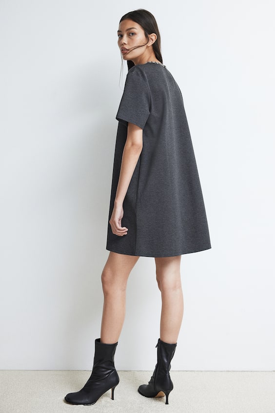 HM Jerseykleid Mit Zierborte