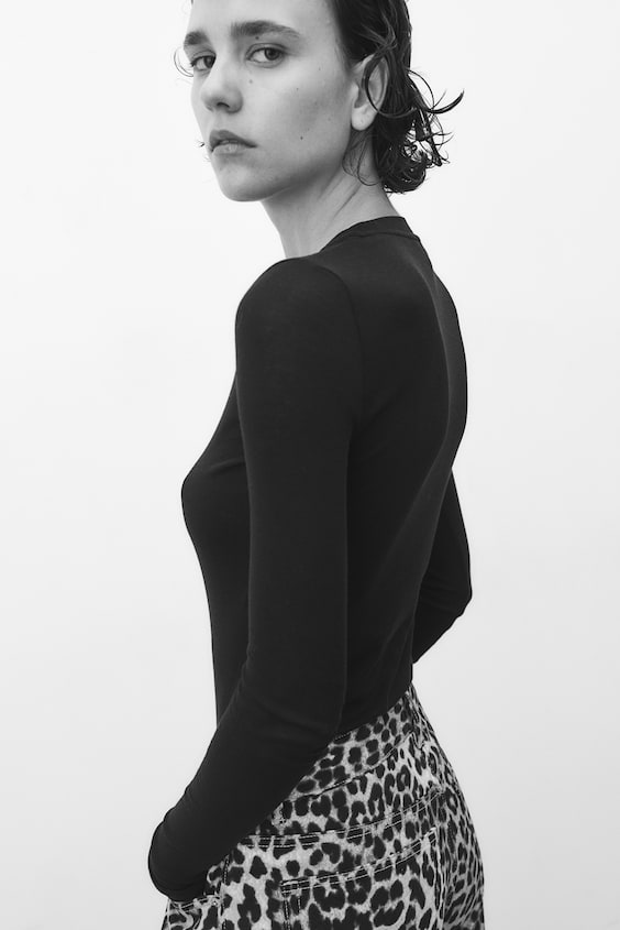 HM Jerseyshirt Aus Pima-Baumwolle