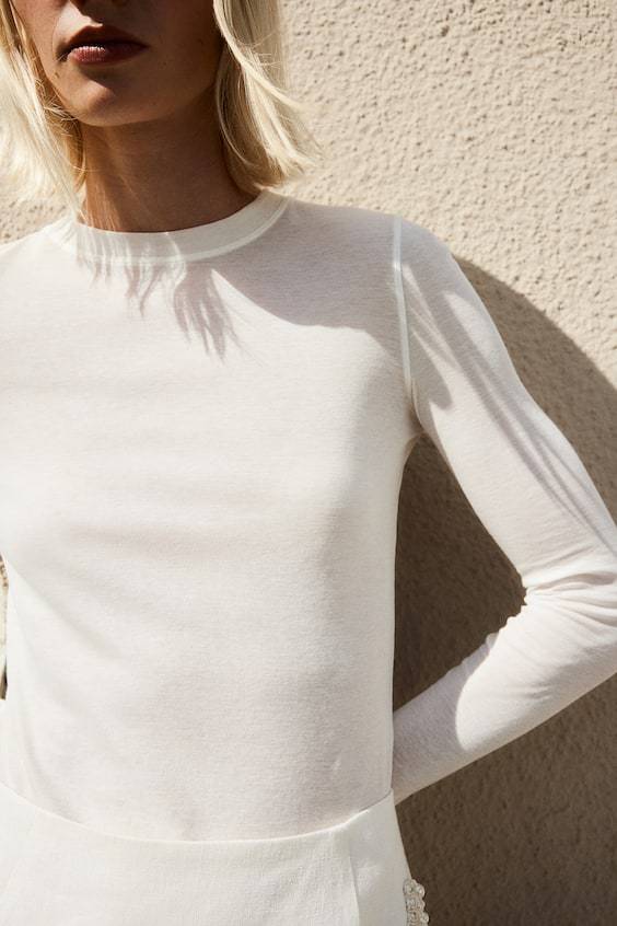 HM Jerseyshirt Aus Pima-Baumwolle