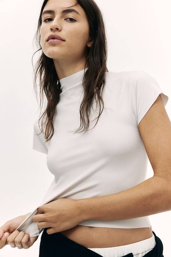 HM Jerseyshirt Mit Turtleneck