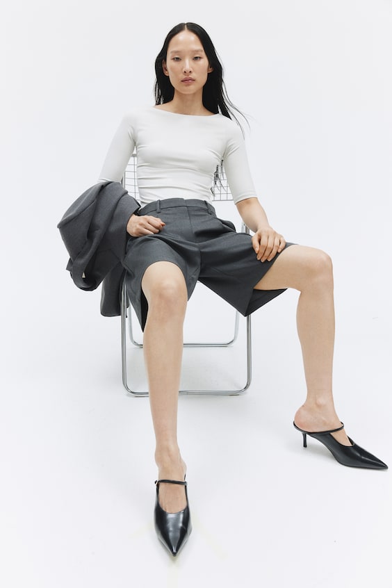 HM Jerseyshirt Mit U-Boot-Ausschnitt