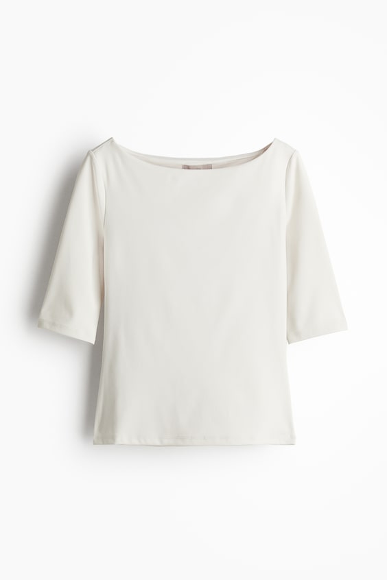 HM Jerseyshirt Mit U-Boot-Ausschnitt