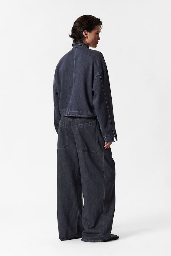 HM Kastenförmige Jeansjacke