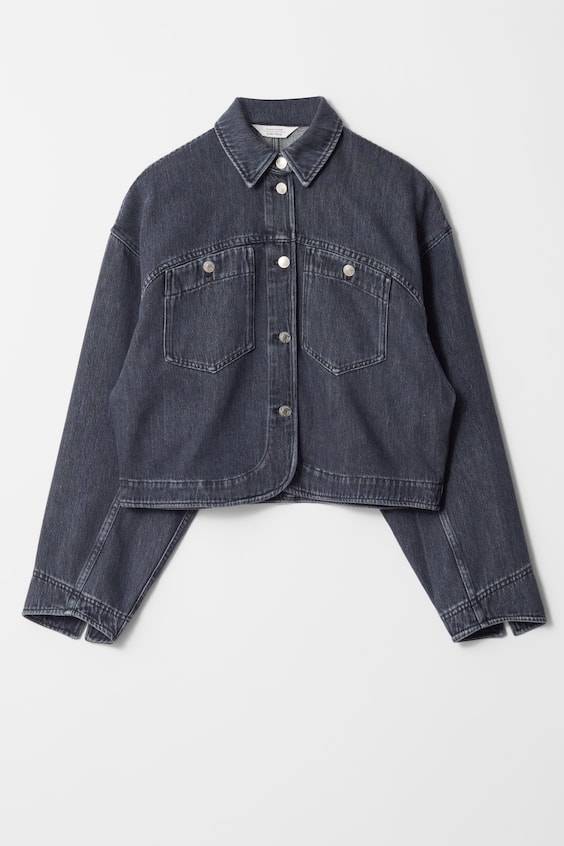 HM Kastenförmige Jeansjacke