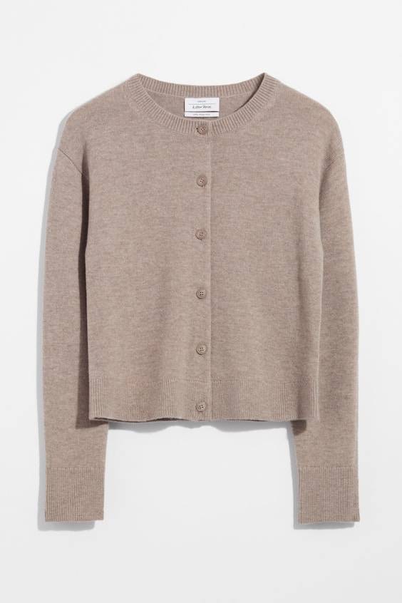 HM Kastenförmige Strickjacke Aus Merinowolle