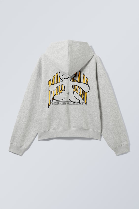 HM Kastiger Hoodie Mit Reißverschluss Und Print