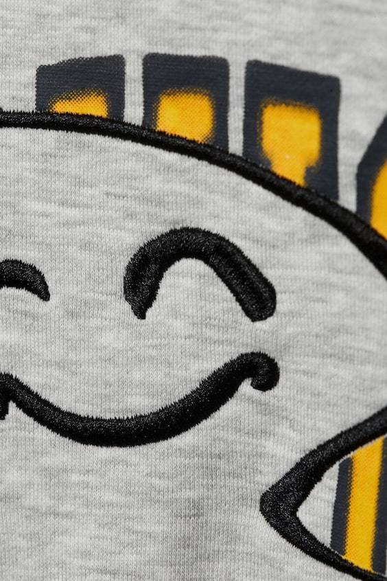 HM Kastiger Hoodie Mit Reißverschluss Und Print