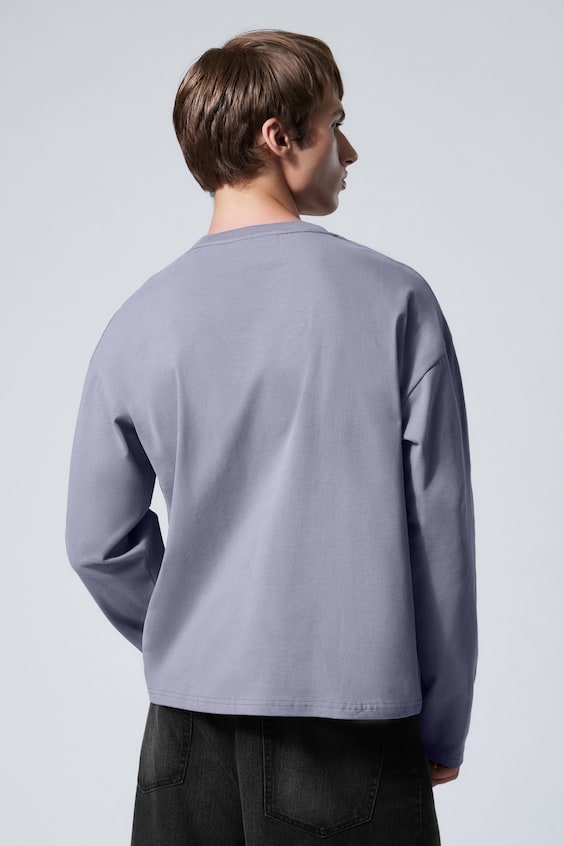 HM Kastiges Langarmshirt Mit Grafikprint