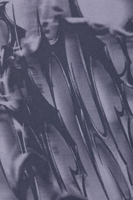 HM Kastiges Langarmshirt Mit Grafikprint