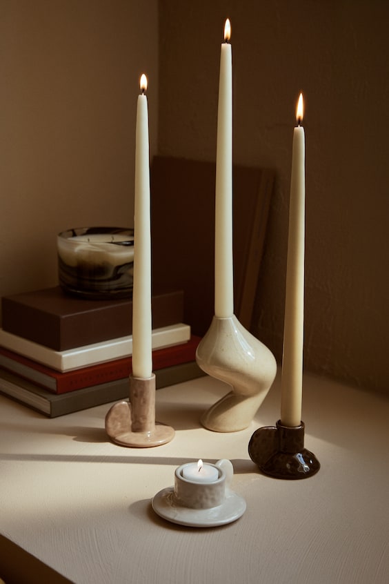 HM Kerzenhalter Aus Steingut