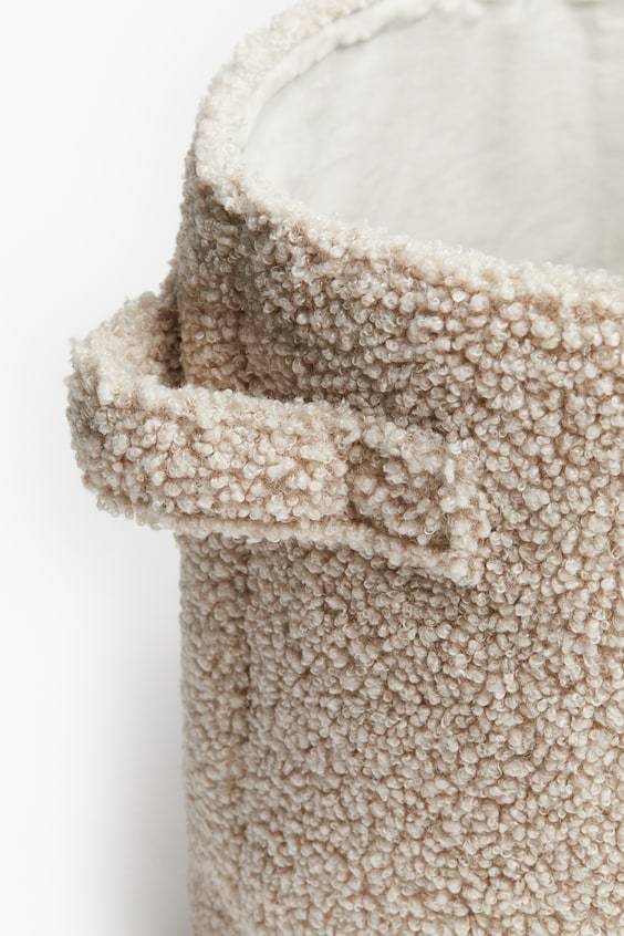 HM Kleiner Aufbewahrungskorb Aus Teddyfleece
