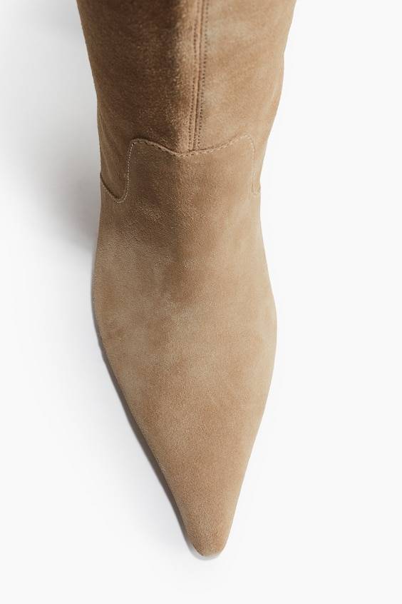 HM Knee-Highs Aus Veloursleder