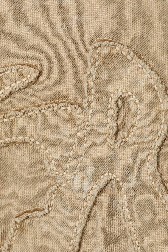 HM Körperbetontes T-Shirt Mit Aufdruck