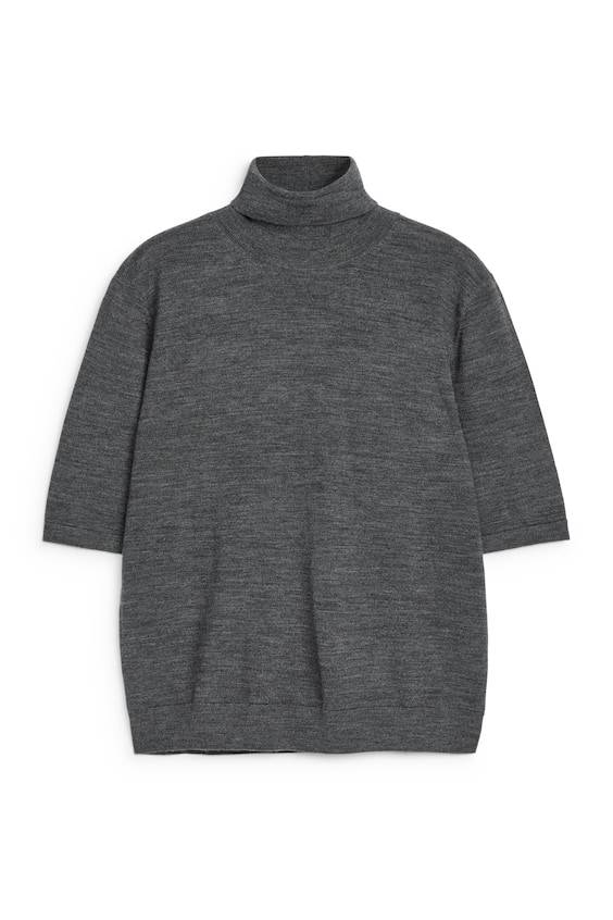 HM Kurzärmliger Rollkragenpullover